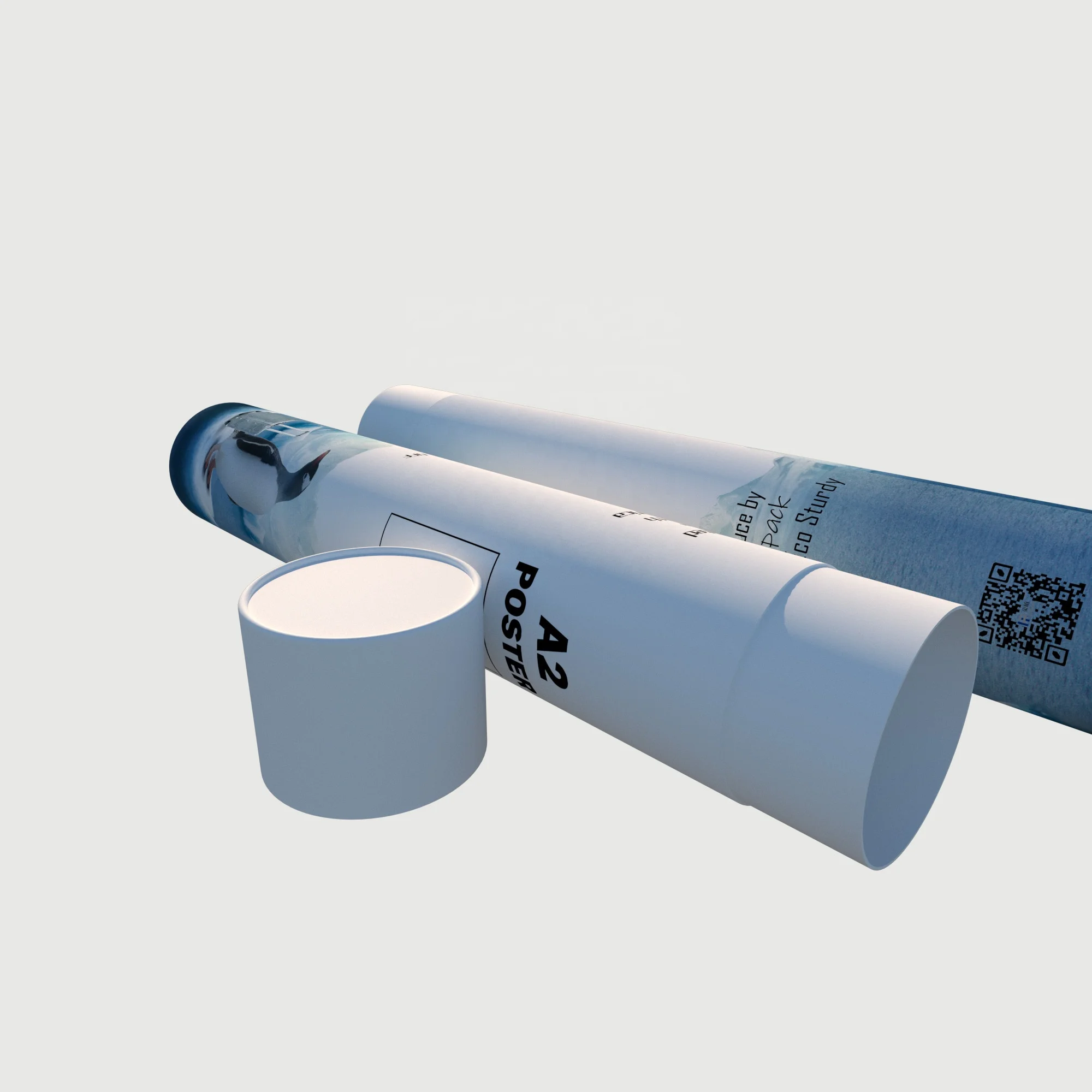 Eco Factory Price Round Kraft Paper round Box Customize A2 Poster Gift Aromatherapy Cylinder shipping tubes Packaging