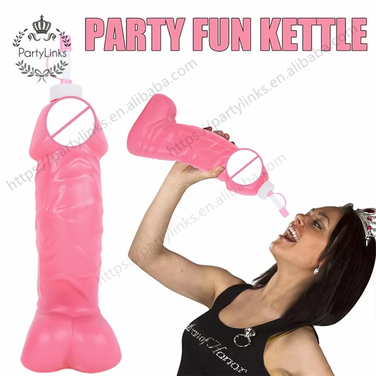 Large Penis Shape Kettle Funny Dick Water Bottle Hen Night Bachelorette Party Supplies Bridal Shower Bar Game Props Decor Gift