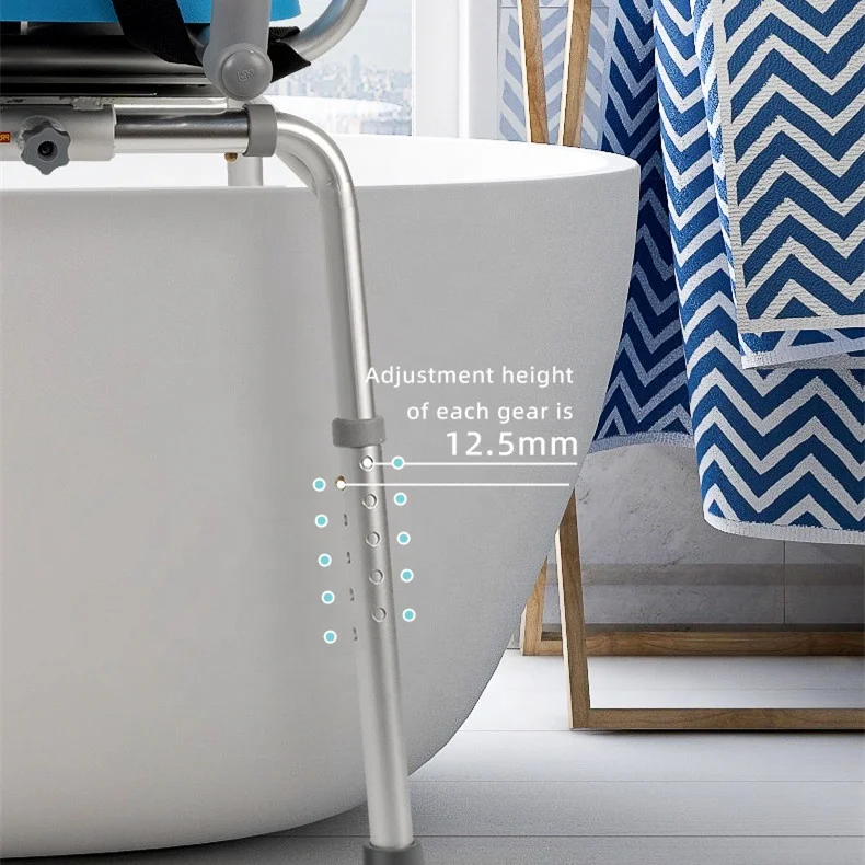 MSMT elderly toilet bathroom disabled patient KD Armrest transfer shower chair manual aluminum carousel sliding bath chair