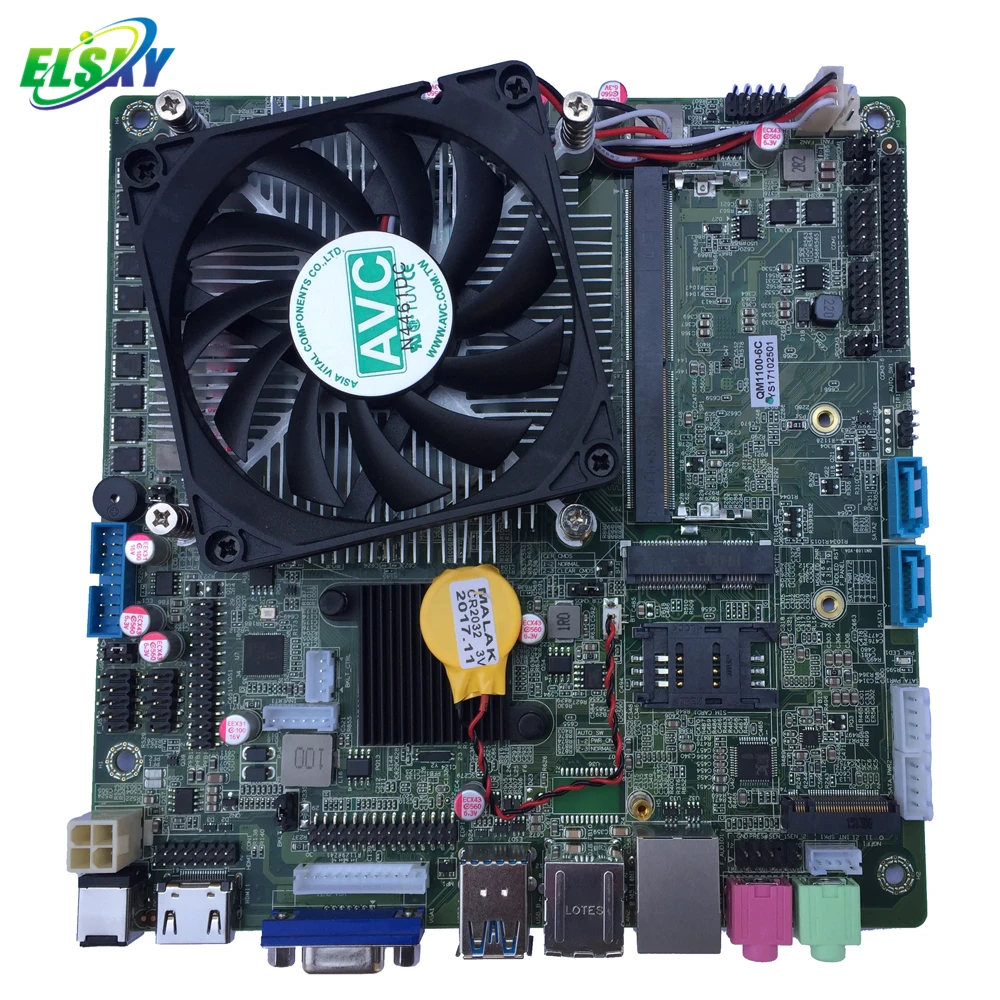 Kaby Lake Core i5-7400 LGA 1151 EDP LVDS mini itx motherboard for ordering machine self-service