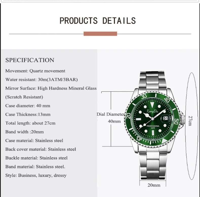 Hot Sales Japan Movement Cheap Chronograph Stainless Steel Back Quartz Quality Watches Custom Logo Wristwatches for Men