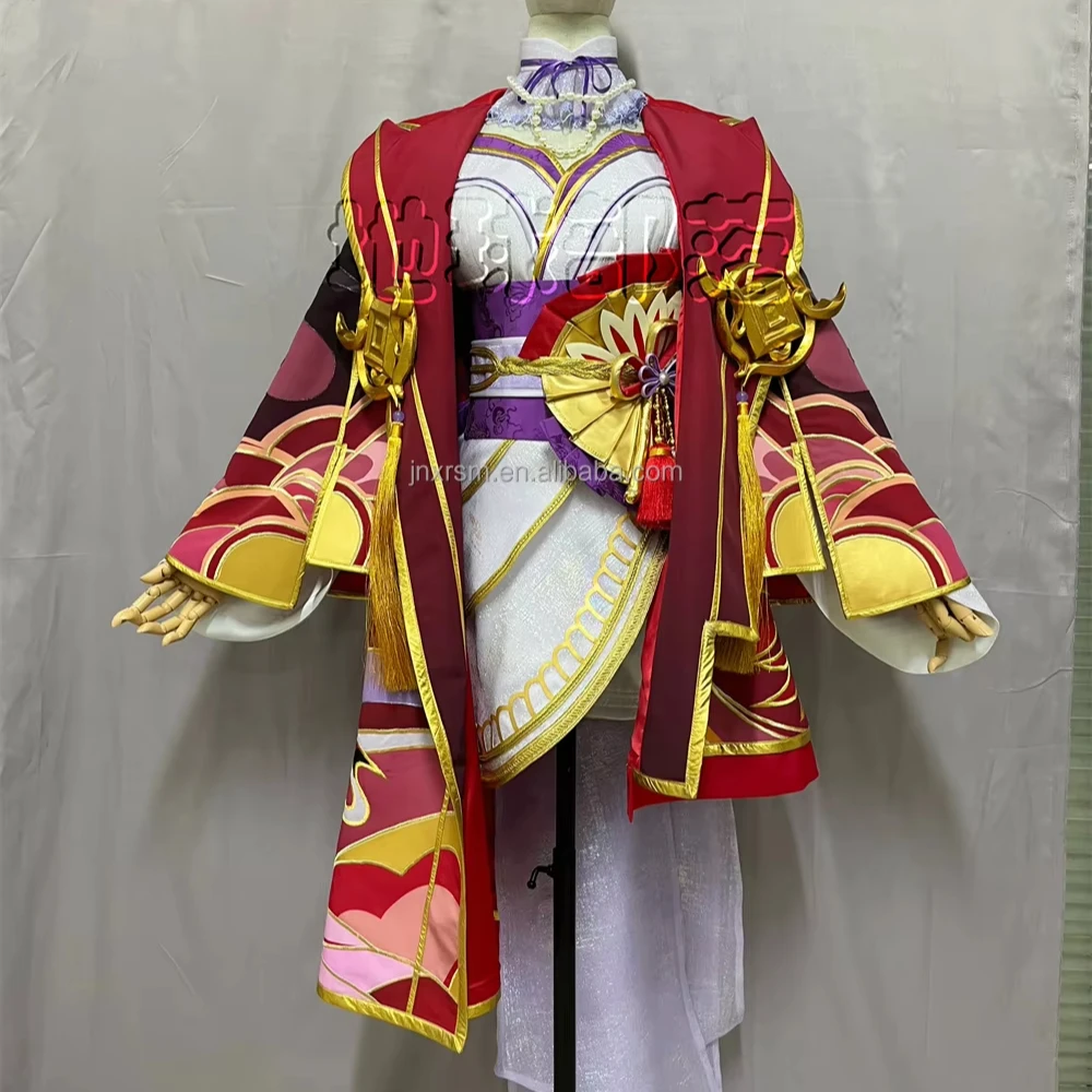 cosplay Costume Baal Wig Shoes Costume Sexy Women Kimono Dress King of Glory Unknown Fire Dance Flower Fight Cosplay Costume