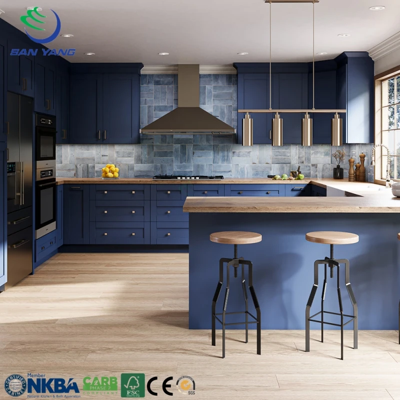 American style best seller white shaker solid wood cabinet kitchen cabinet modern luxury manufacturer in thailand and vietnam