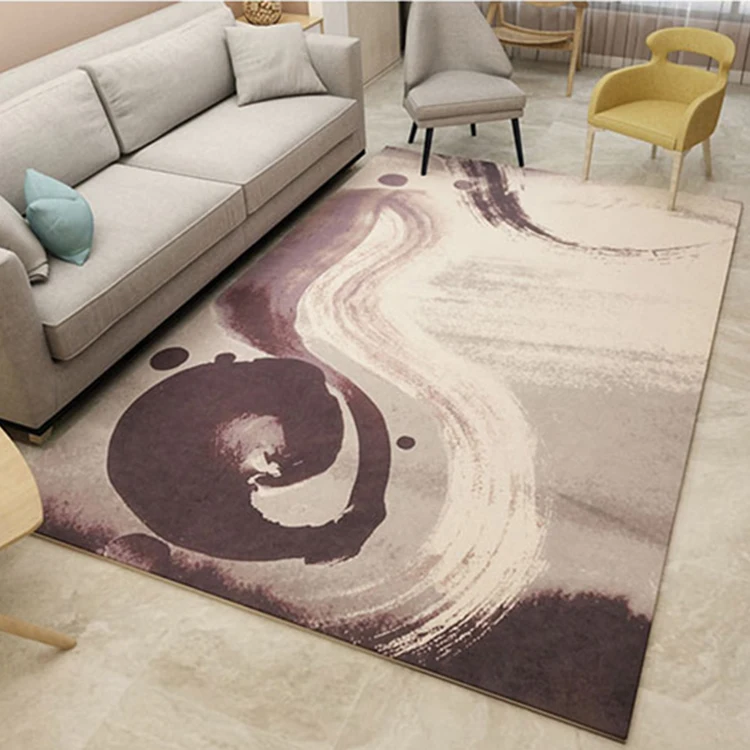 Factory Direct Sell Low Price Geometric Style Printed Floor Custom Nordic Bedroom Carpet