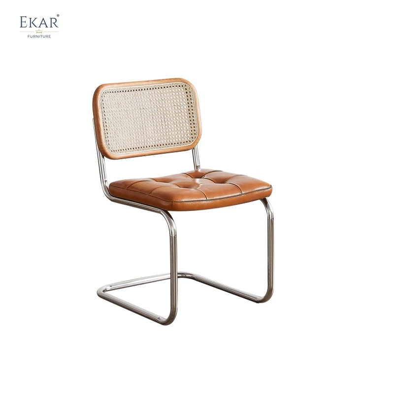 Новый дизайн экар античный стиль Вишневое дерево смазанная кожа обеденный