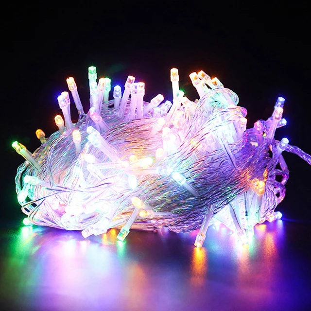 220V 110V Christmas Xmas 10M 100 LED String Light for Wedding Fairy Christmas Lights 10M 20M 30M 50M indoor string pvc christmas