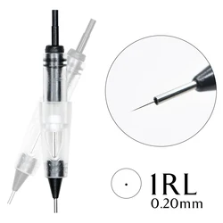 PM BEAUTY  Microblading Stainless steel tip Cartridge Eyebrow 0.2mm 1RL Thinner Needle for microblading machine