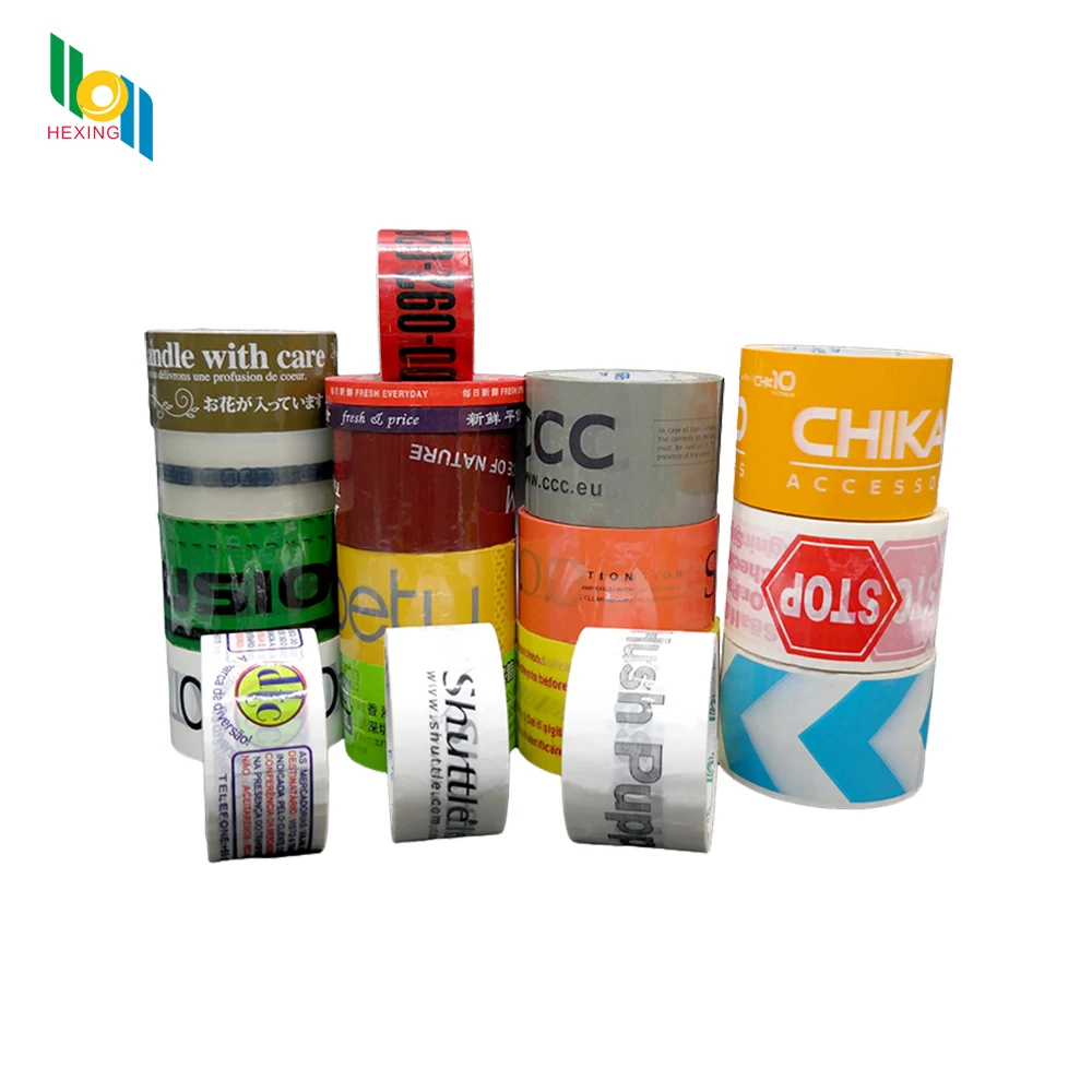 custom Printed tape Strong China opp adhesive custom logo Printed Design Bopp Color Adhesive packing Tape
