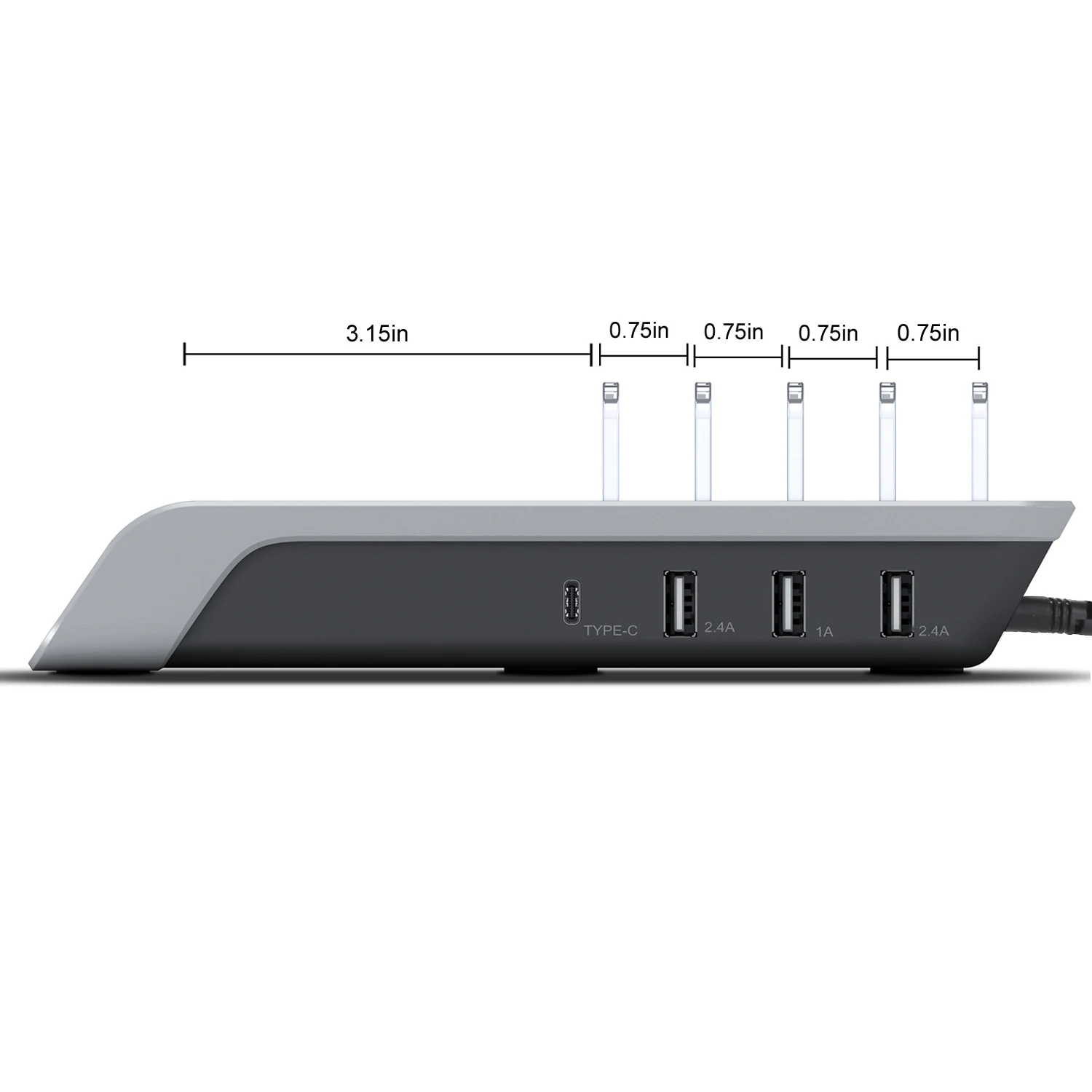  Быстрая зарядная станция 5 в 1 подставка для нескольких телефонов с 4 USB-портами и беспроводной зарядной площадкой QI совместимая