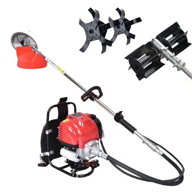 Hot Sales Soil Pumping Multi functional Gasoline Engine Lawn Rotary Cultivator Lawn Mower