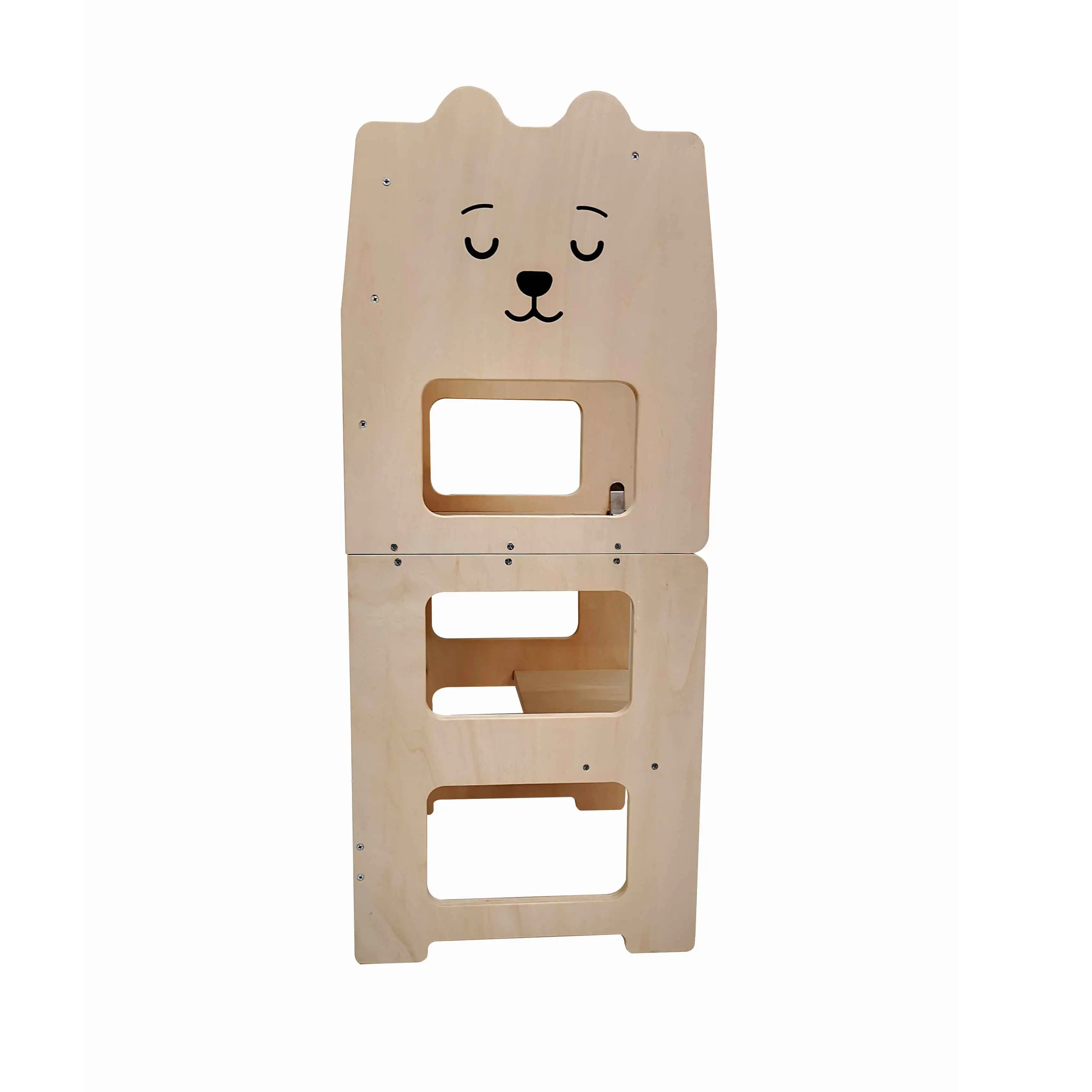 
Wooden toddler kitchen stool kids step stool stand up multi kitchen helper 