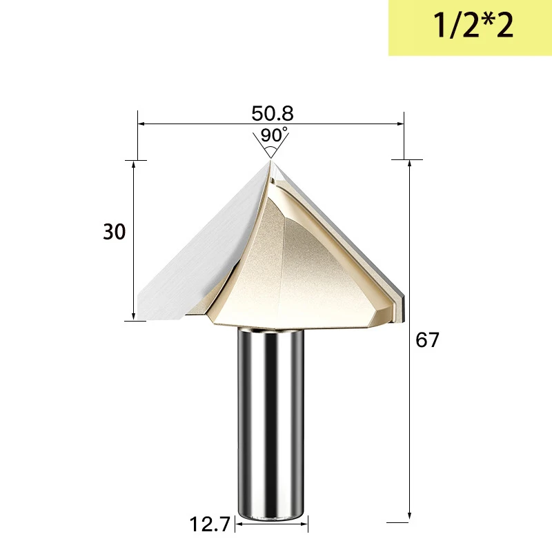 MC-08 Professional v-type key milling cutter tungsten steel hard alloy t slot milling cutter chamfering 45 degree milling cutter