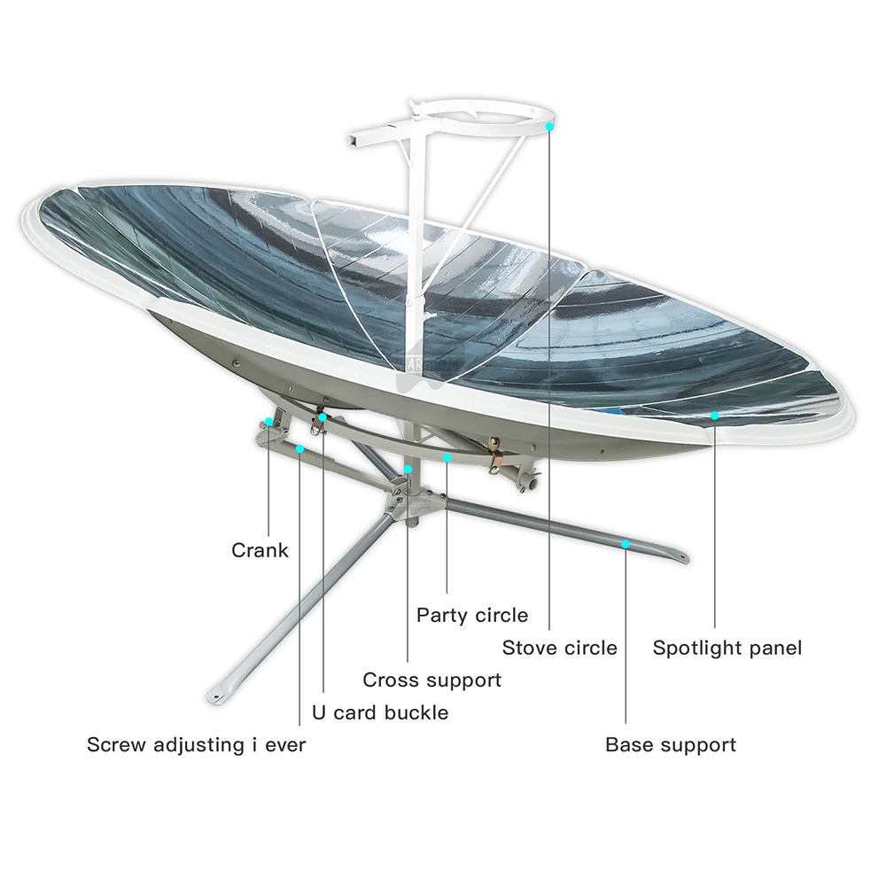 Mars Rock 1800W Panel Homage Reflective Go Sun Portable Parabol Rice Solar Power Stove Oven Parabolic Solar Cooker for Home