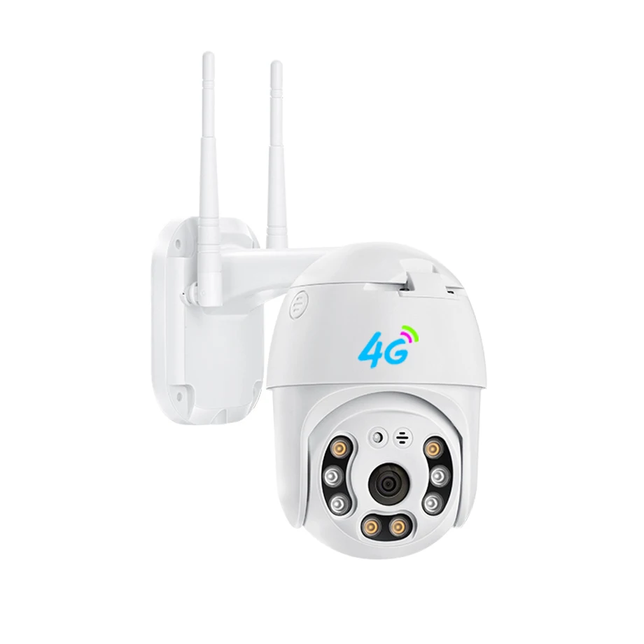 OEM 2MP Wireless Outdoor PTZ Security Camera 4G Sim Card V380 Pro Two Way Audio RJ45 Lan Port 4G Surveillance CCTV PTZ IP Camera