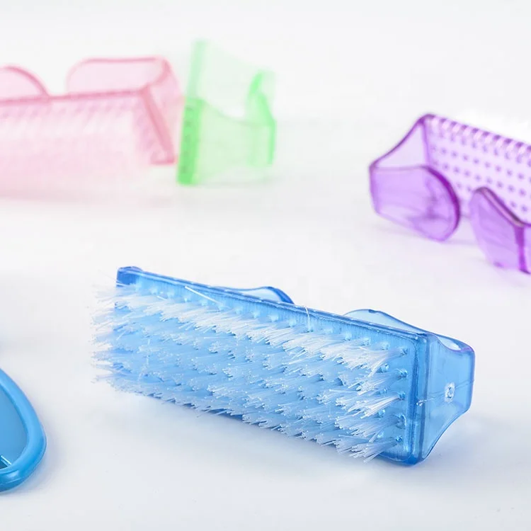 Hot sale small nail cleaning brush set makeup tools plastic nail manicure brush