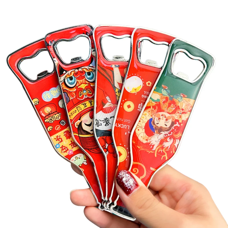 Xun Xin OEM/ODM Custom 3D Colorful Bottle Shape Bar Beer Opener Zinc Alloy Sublimation Blank Bottle Opener Custom Bottle Opener
