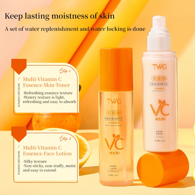 TWG RTS  Vitamin C Essence Skin Toner & Face Lotion Nourishing Hydrating Moisturizing Face Serum Face Toner Skin Care Sets