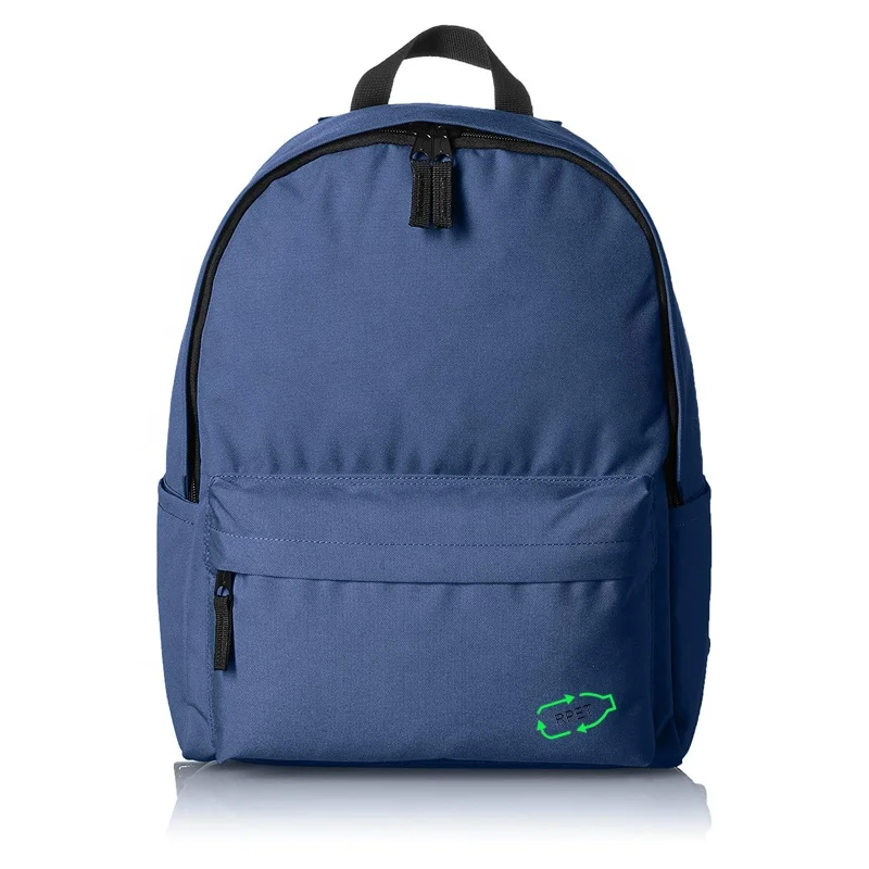 REACH Certificate College bags Reusable Lightweight Teenager Unisex waterproof Classic Durable RPET Fabric backpack