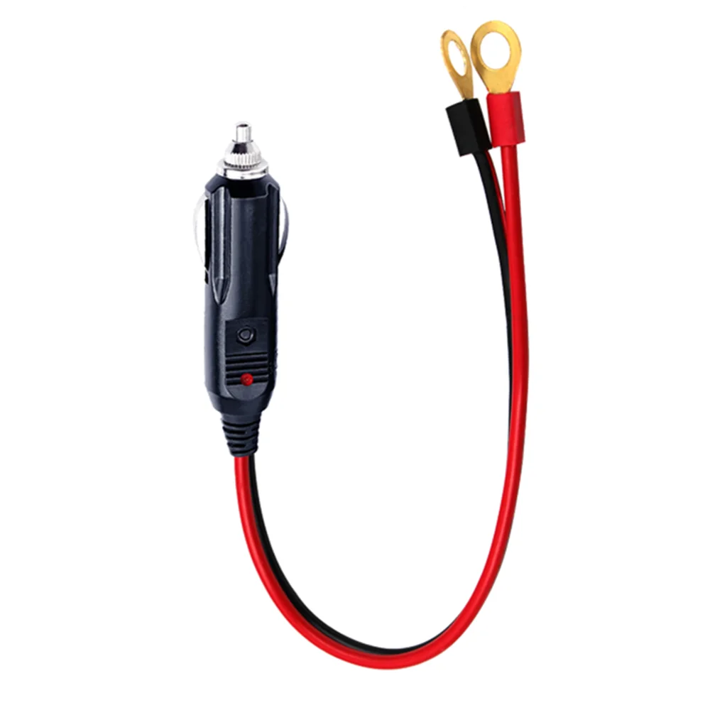 Cigarette Lighter Cord 18Awg Battery Charging 12V Connector O Ring Terminal Extension With 10A Fuse Cable