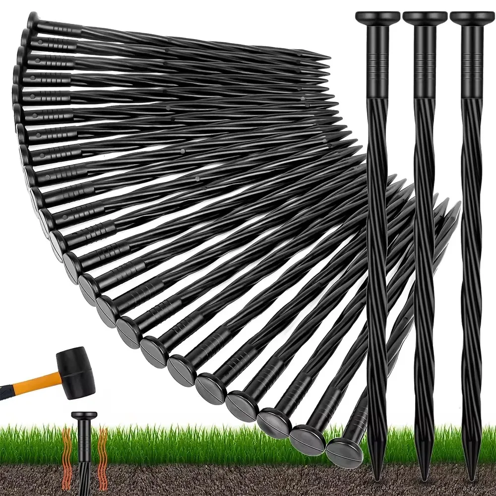Plastic Landscape Edging Anchoring Stakes Garden Lawn Yard Landscaping Spikes for Paver Edging Weed Tent Artificial Turf