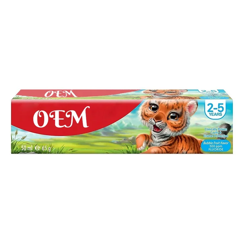 Toothpaste for children aged 2 to 5 years protecting tooth enamel fluoride tooth paste fruit flavored wholesale toothpaste