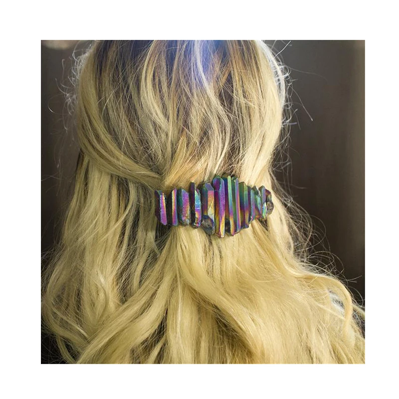 Hot Sale Amazing Handmade Natural Raw Crystal Point Crown Hair Accessory