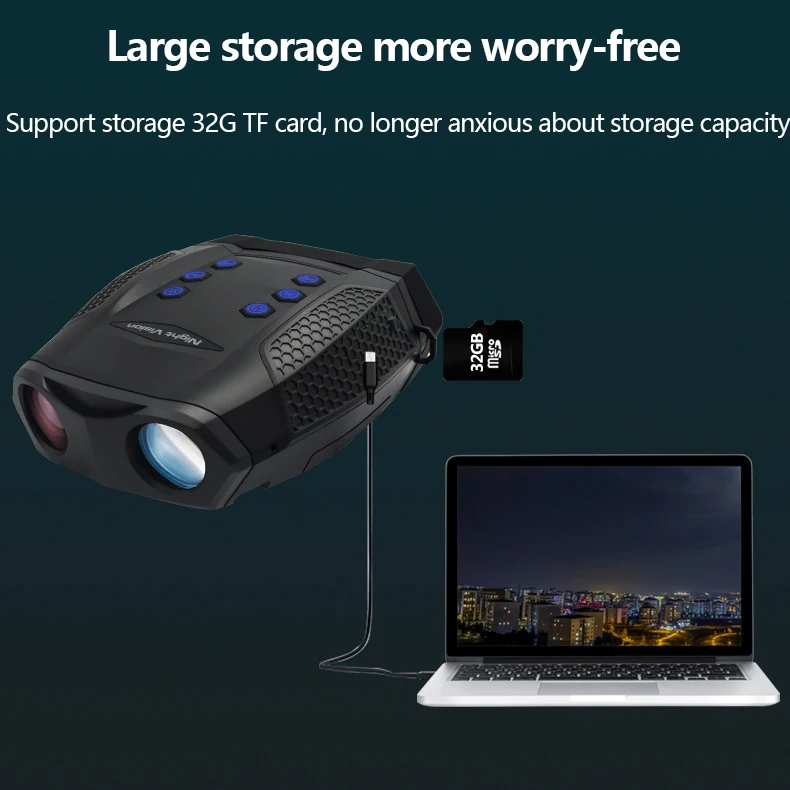 Custom Infrared 3 Inch Large Screen 600M Lll Night Vision Full Color 4K Digital Hunting Binoculars Night Vision