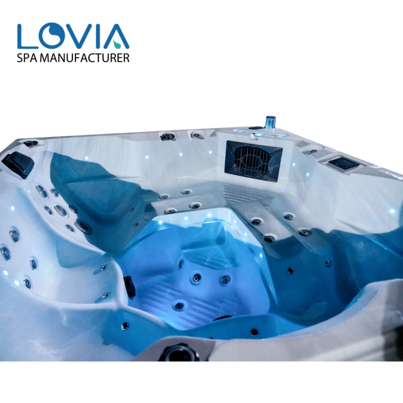 Modern plug and play jazzuro 6 person hot tubs balboa 110v&220v acrylic massage hydro hot tubs spa bathtubs