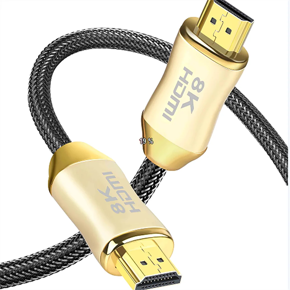 2023 New1M 2M 3M 5M 4K 8k 60Hz HDMI Cable with Package High Speed 2.1 Golden Plated Connection Cable Cord For UHD FHD 3D TV