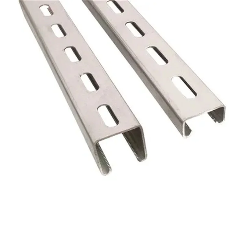 Solid Plain Strut Channel C Profile Steel Origin Shape Hanging Grade Place Model Standard Application Perforated