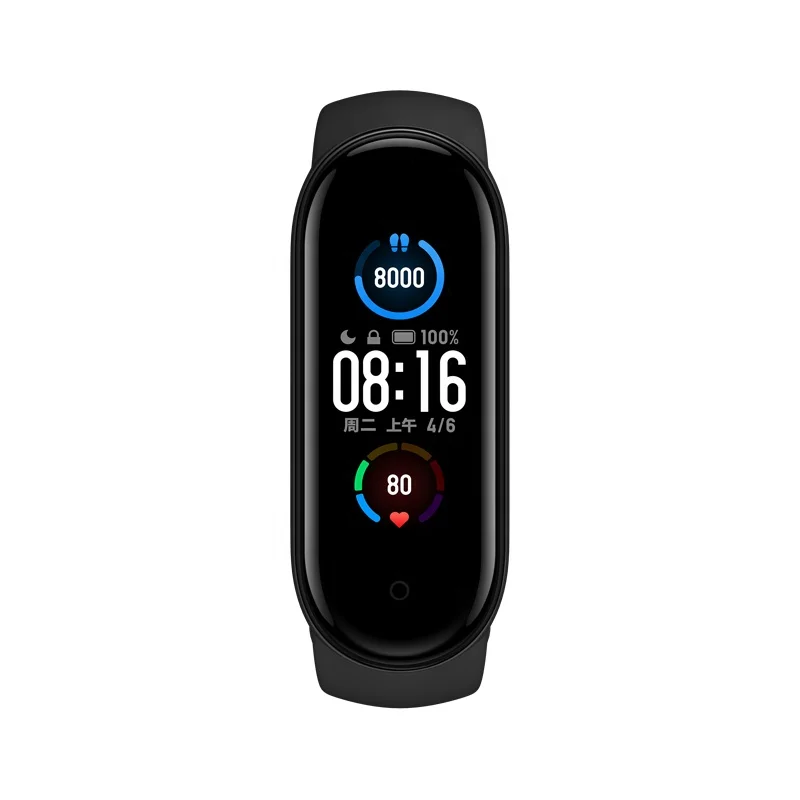  Оригинальный Смарт-браслет Xiaomi Mi Band 5 оригинальная версия CN фитнес-трекер с пульсометром водонепроницаемый mi
