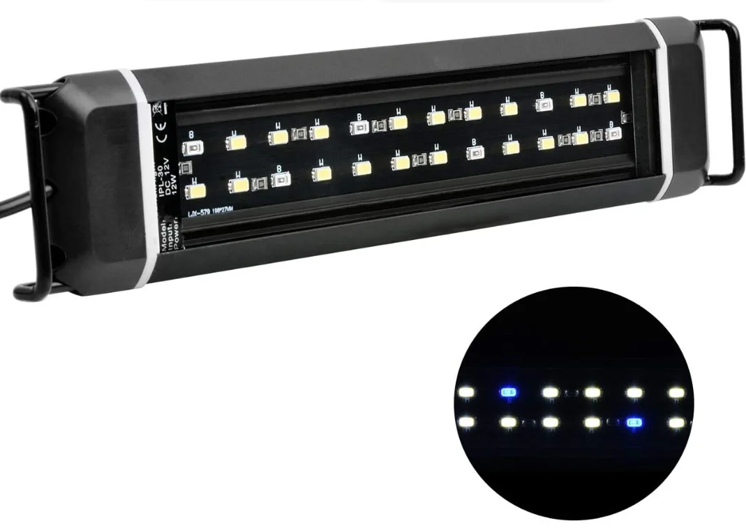 GAKO IPL-120  60W Aquarium LED Fish Tank Light with Extendable Bracket WRGB overhead Lamp for planted tank