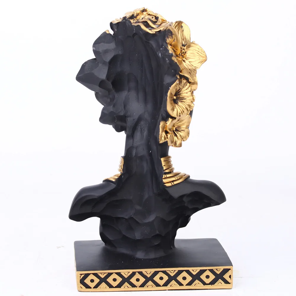 Custom Resin Art Statue Black People Sculpture Home Decoration African Women