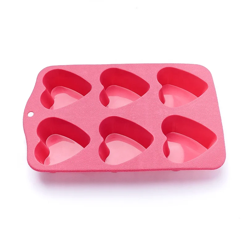 6 cavity на день рождения форма для выпечки в форме сердца дизайн формы Diy Инструменты торта силиконовая цветка