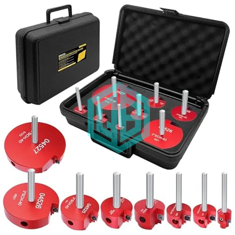 8pcs PVC Pipe Reamer Kit Standard 1/2 Inch Drill PVC Pipe Reamer Tool Durable PVC Fitting Socket Saver DIY OEM Customization