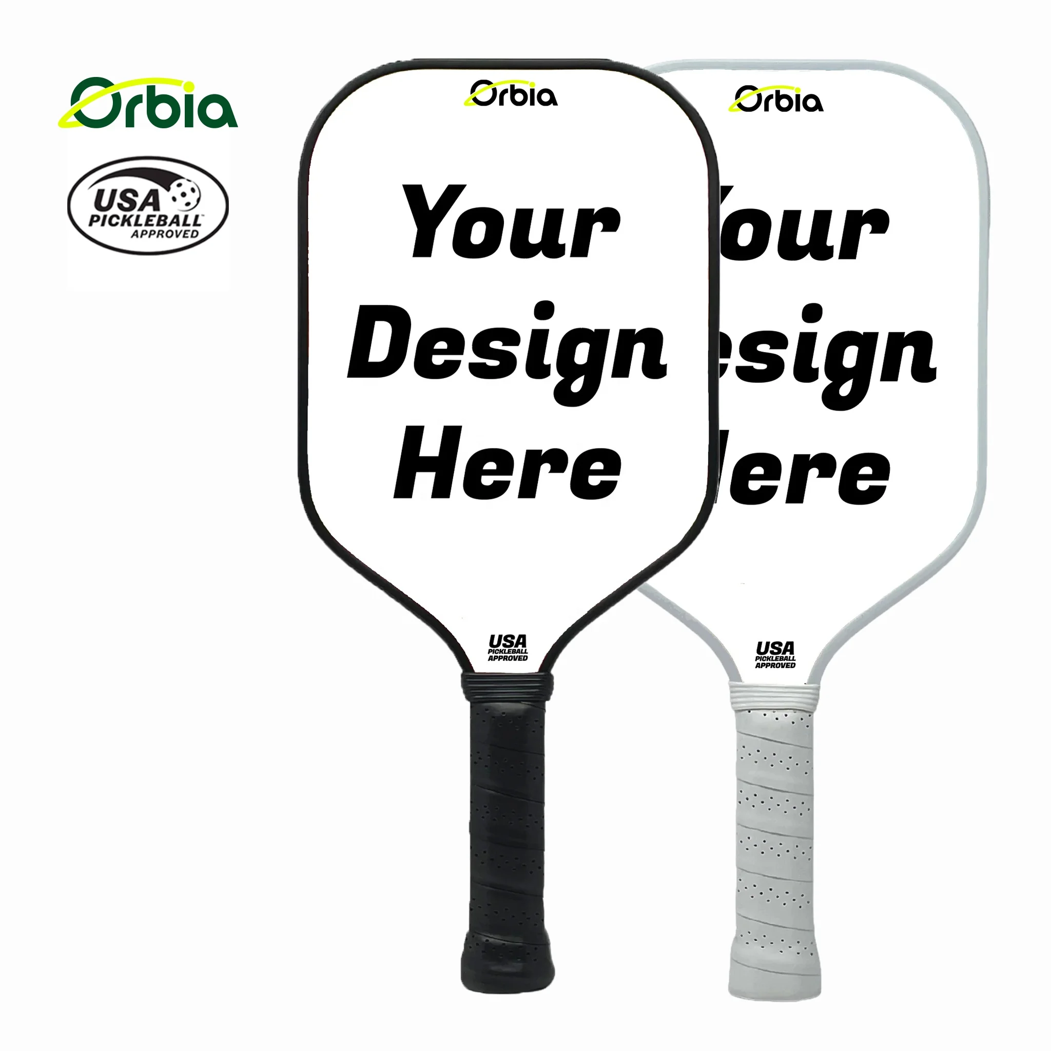 Orbia Sports Pickleball OEM ODM PP Honeycomb Core Custom Color Overgrip Toray T700 Raw Carbon Fiber Pickleball Paddle