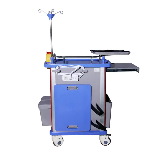 ABS Transfer Nursing Medical Trolley With Drawers and plate for automatic external defibrillator