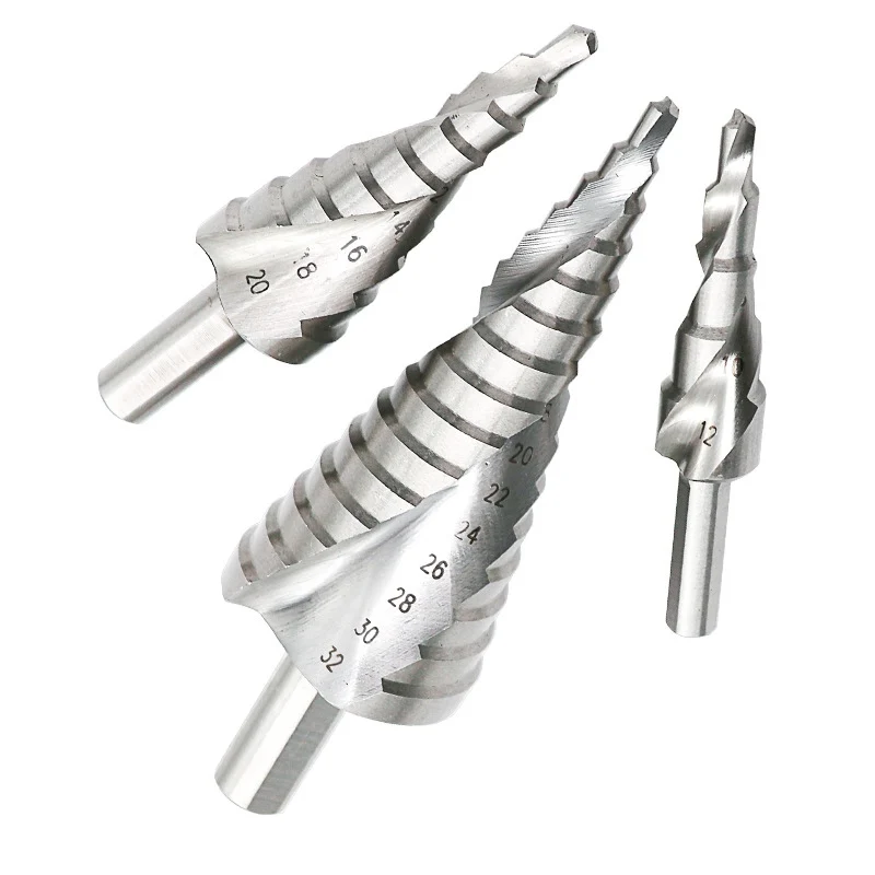 HSS Cobalt M35 Spiral Flute Step Drill Bits for Sheet Metal