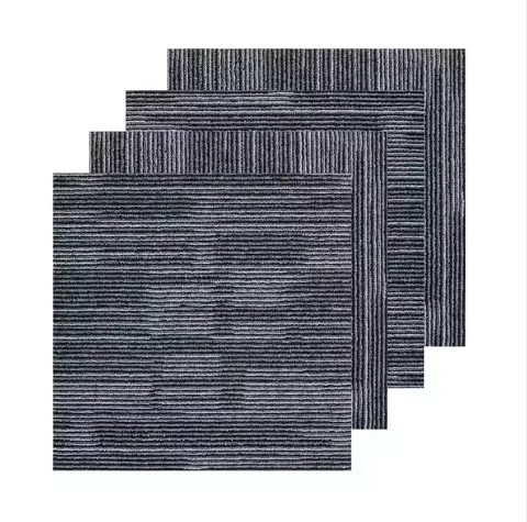Luxury hotel carpet PP nylon jacquard commercial office carpet tiles PVC floor square carpet 50x50