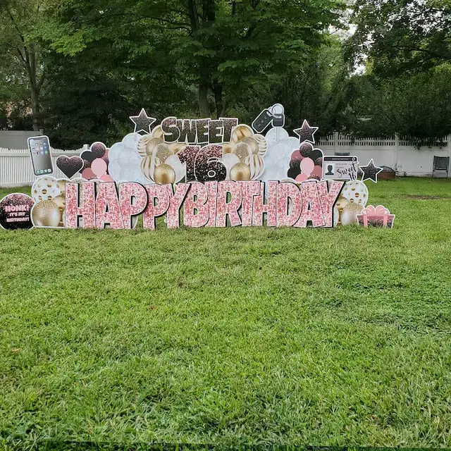 coroplast  birthday yard signs plastic sheets  pvc foam board corrugated plastic yard sign happy birthday
