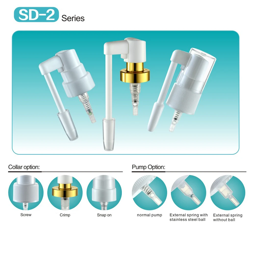 Factory price plastic medical usage throat sprayer nasal spray pump
