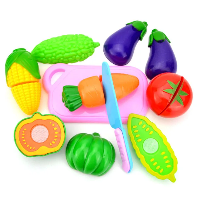 Wholesale Custom Safety Kid Home Mini Pretend Play Kitchen Fruit Toys Early Learning Educational Food Toys Cooking Set For Girls