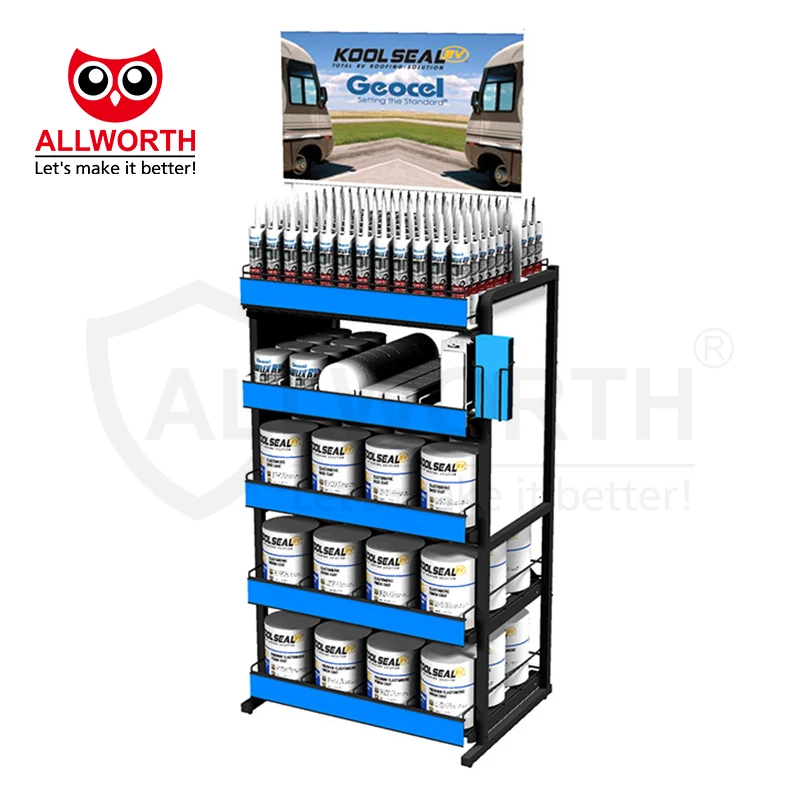 Distributor Eye Catching Adjustable  Quick Install With Feet Wire Mesh Metal Display Rack Shelving