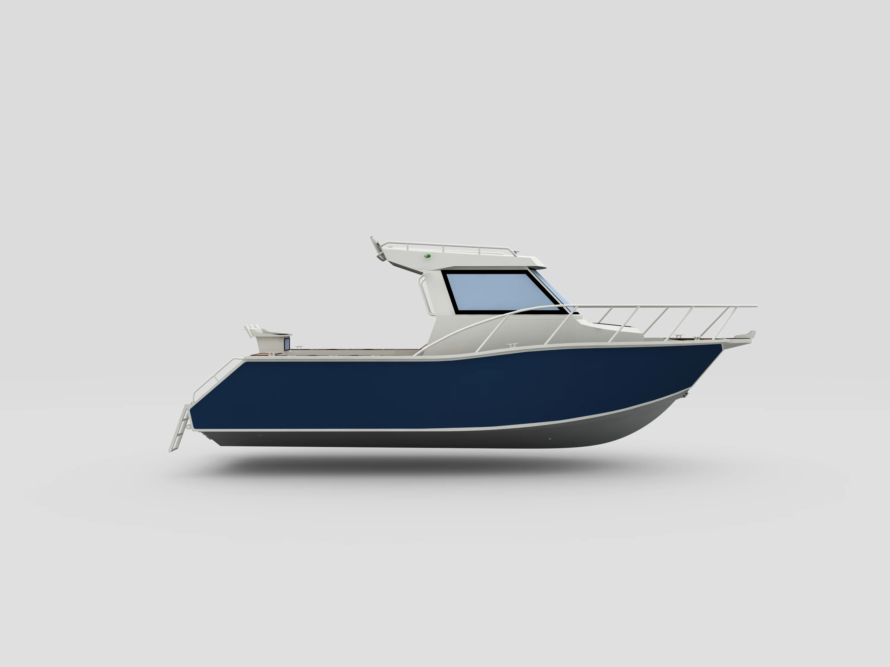 7.5m 25ft Aluminum outboard Saltwater fishing open cabin boat for sale