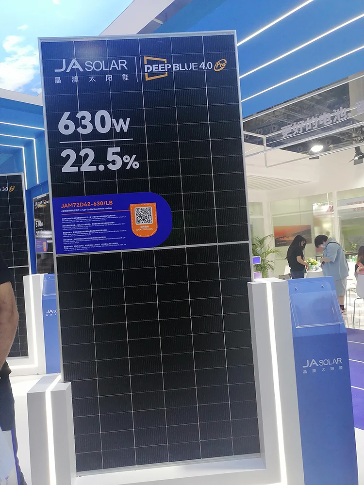 JA N Type Bifacial Double Glass Solar Panels 144pcs Half Cell 570w 580w 590w 600w 625w