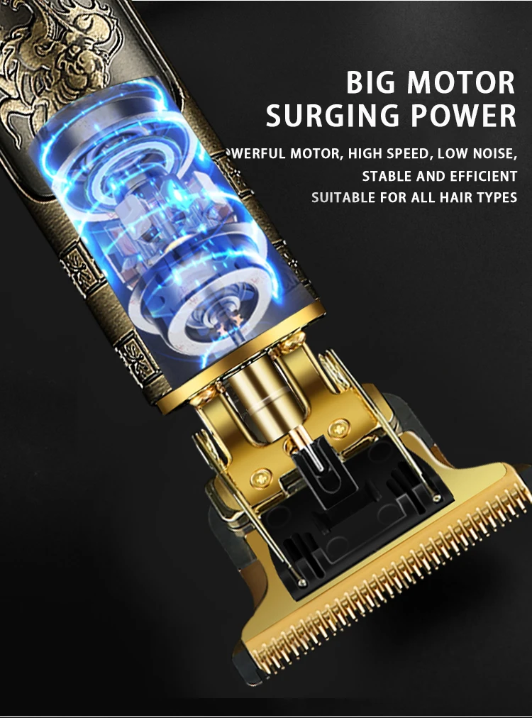 T9 Hair Clipper Beard Trimmer Hair Clipper Brushless Hair Trimmer For Black Graphite Gold DLC T Blade