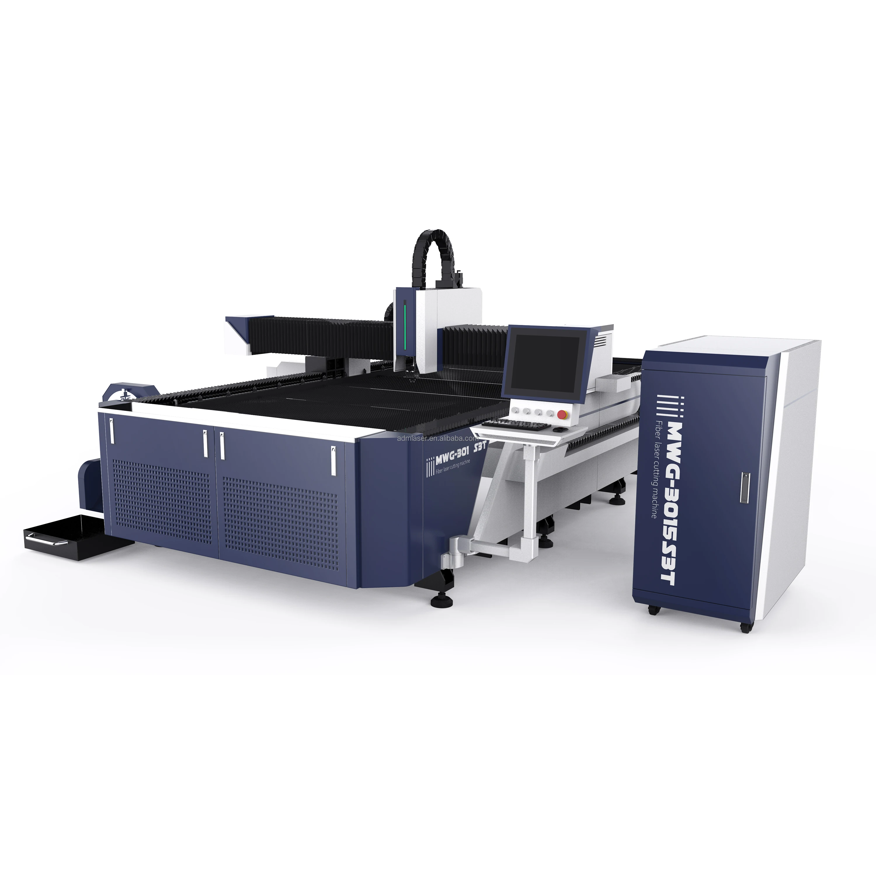 6KW CNC Fiber Laser Cutting Machine for Sheet Metal 6020 with RayTools Laser Head and HiWin Guiderail Supports AI BMP Formats