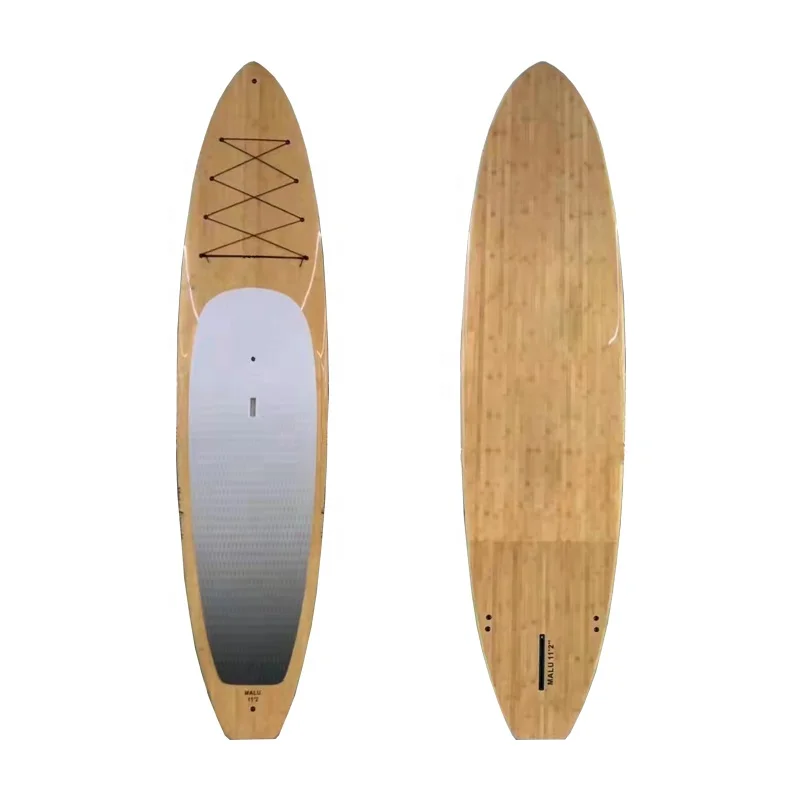 Hot!!!! High quality bamboo veneer paddle board/ epoxy fiberglass SUP surf