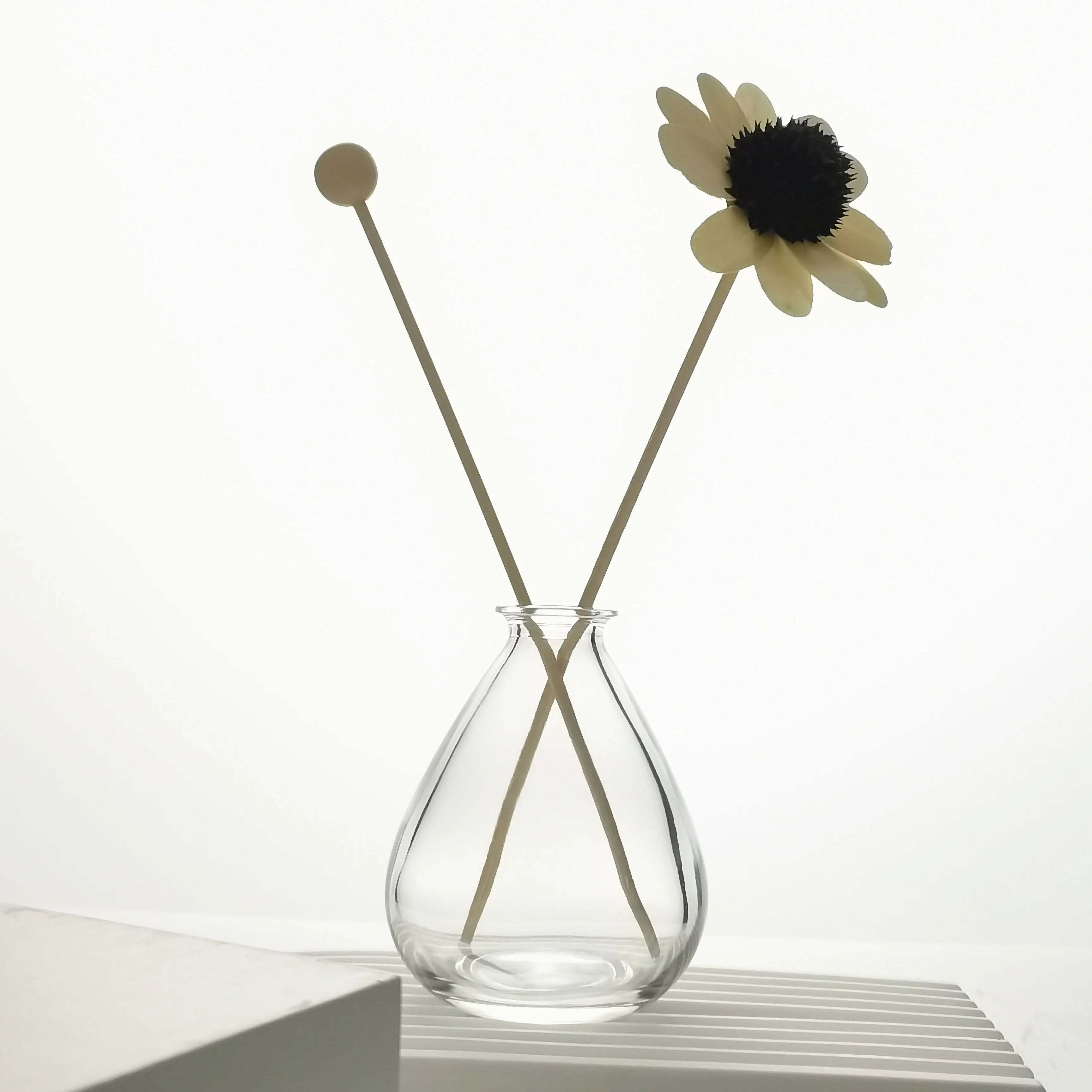 100ML Transparent round Empty Container Household Aromatherapy Fragrance Glass Reed Diffuser Bottle