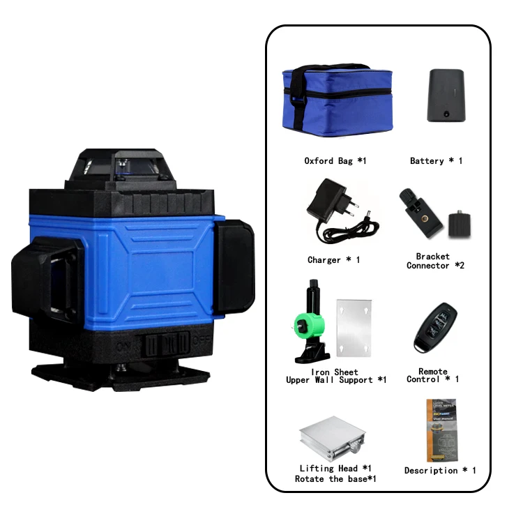 high-accuracy survey 16line green laser levels
